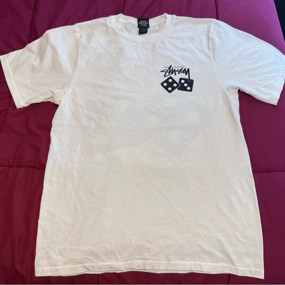 Stussy White Dice Graphic Tee